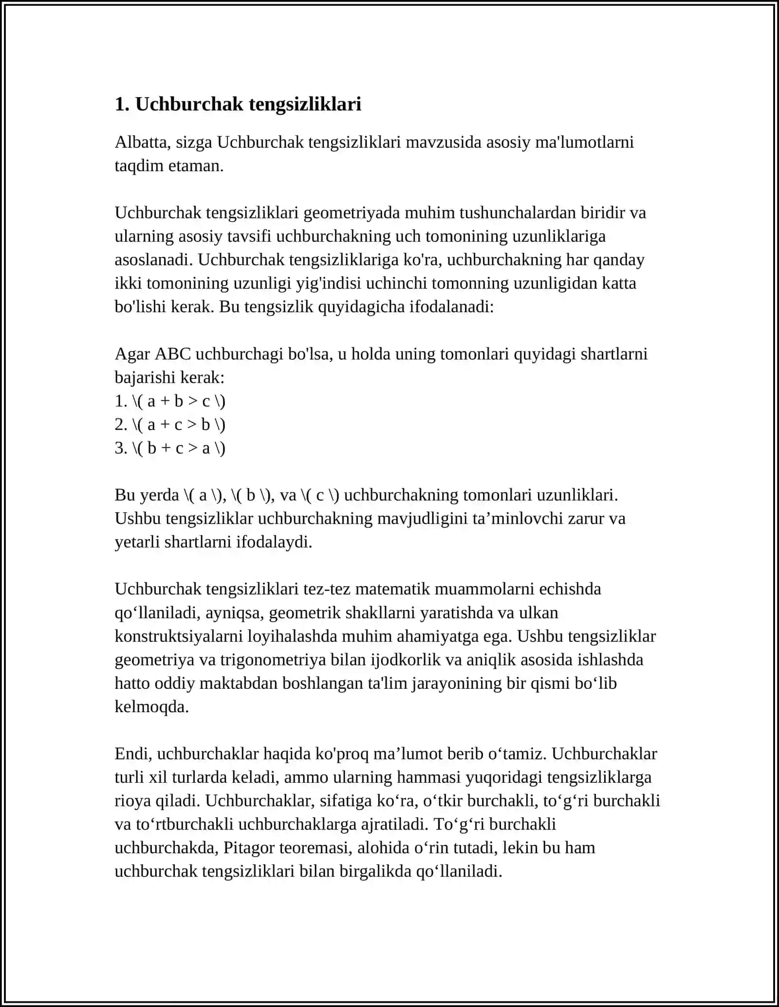 GEOMETRIK TENGSIZLIKLAR 3