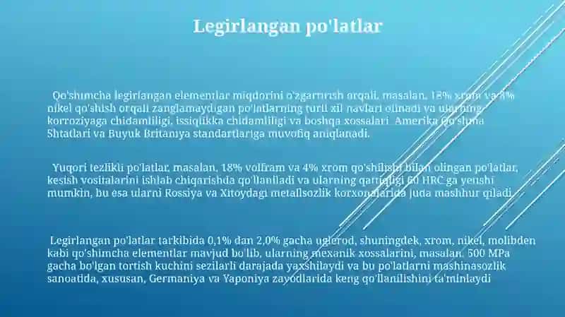 Pólatlarning sortamenti 3