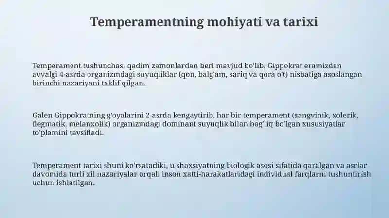 Temperament va uning nazariyalari 3