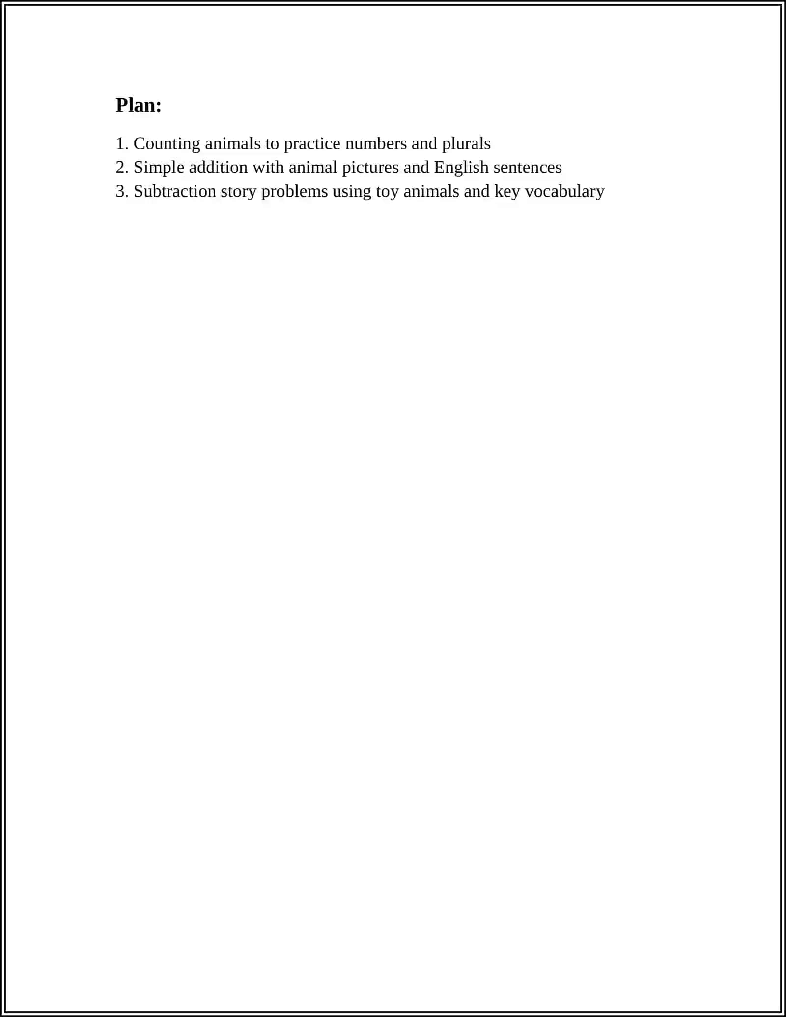 CROSS CURRICULAR LINKS IN PRIMARY EFL PLAN 3