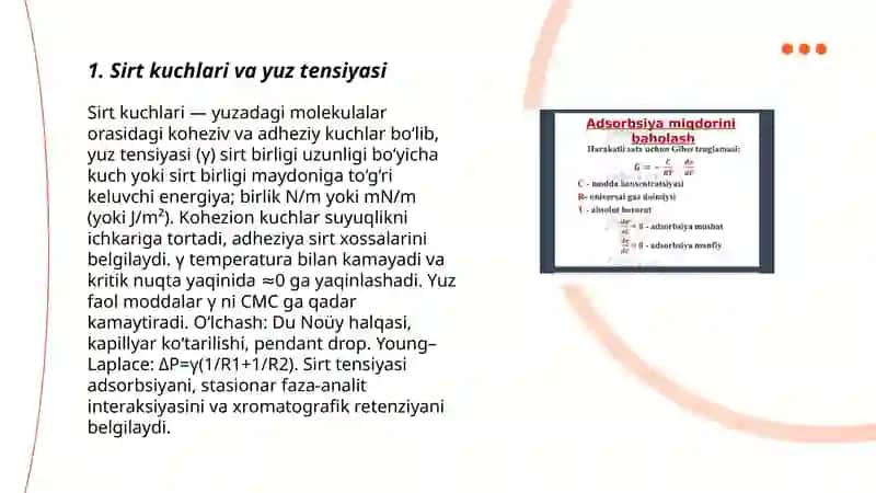 Sirt hodisalari.Absorbsiya.xromatografiya 3