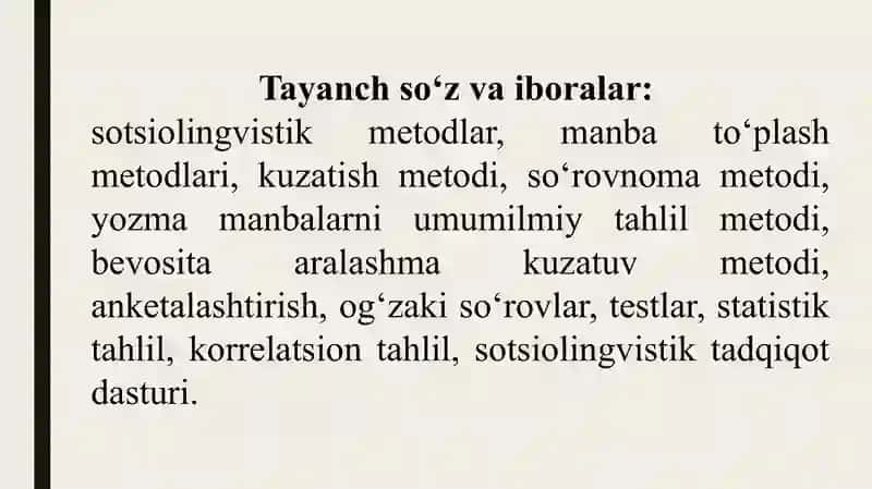 Sotsiolingvistik tadqiqot metodlari 3