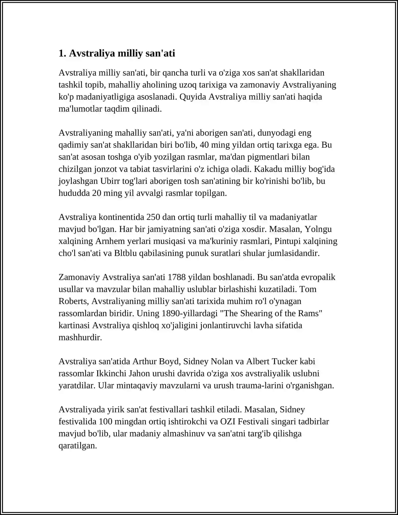 AVSTRALIYA MILLIY MADANIYATI 3