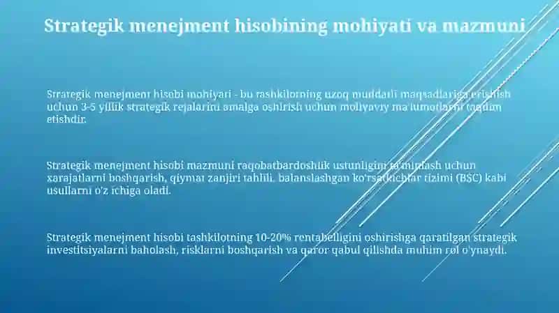Strategik Menejment Hisobi 3
