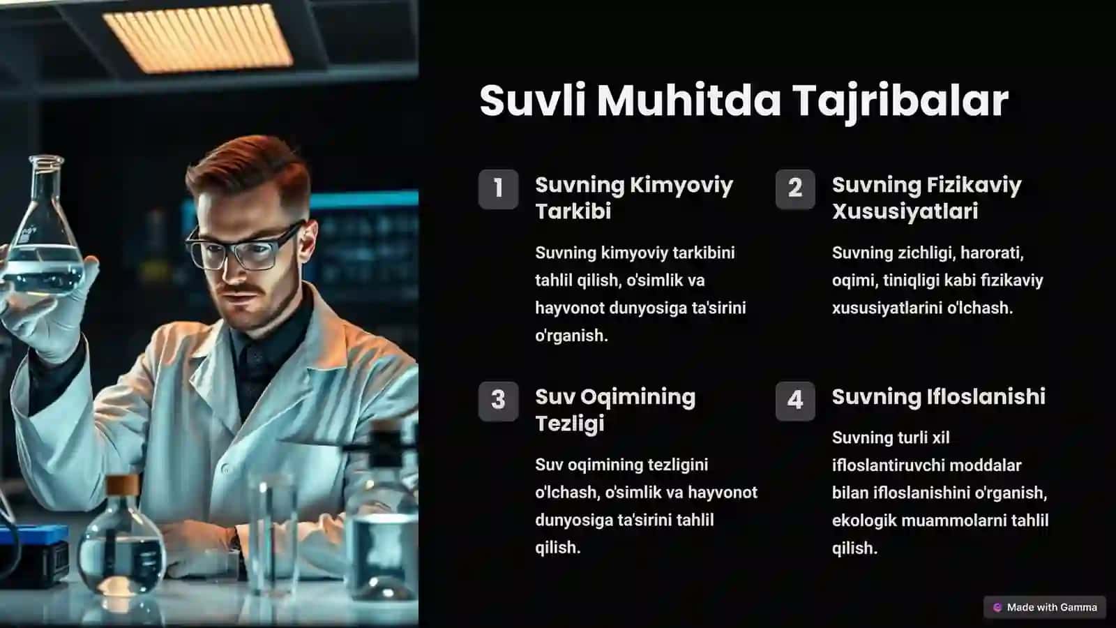 Qumli va Suvli Muhitda Tajribalar 3