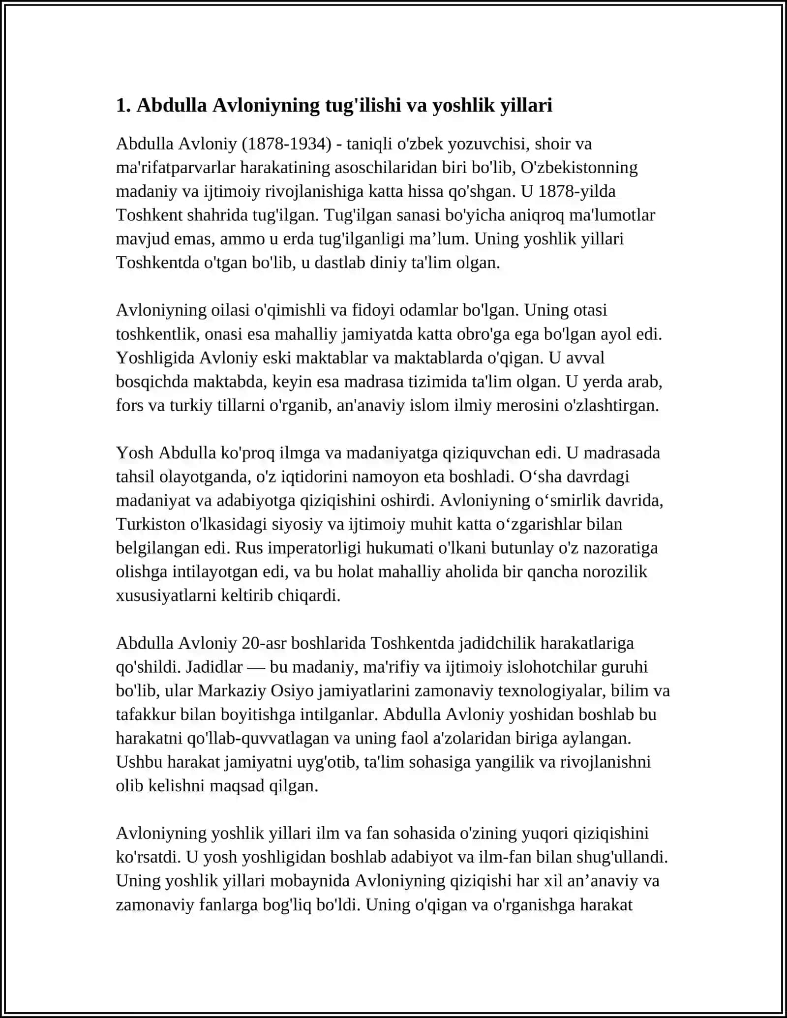 ABDULLA AVLONIY HAYOTI VA IJODI 3