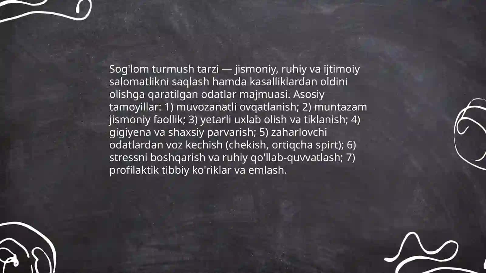 Sog'lom turmush tarzining ta'rifi va asosiy tamoyillari 3