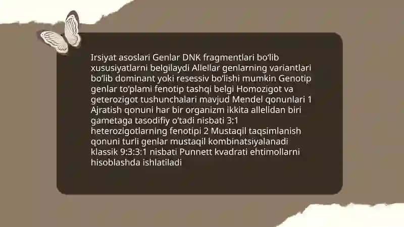 Irsiyat va irsiy kasalliklar 3