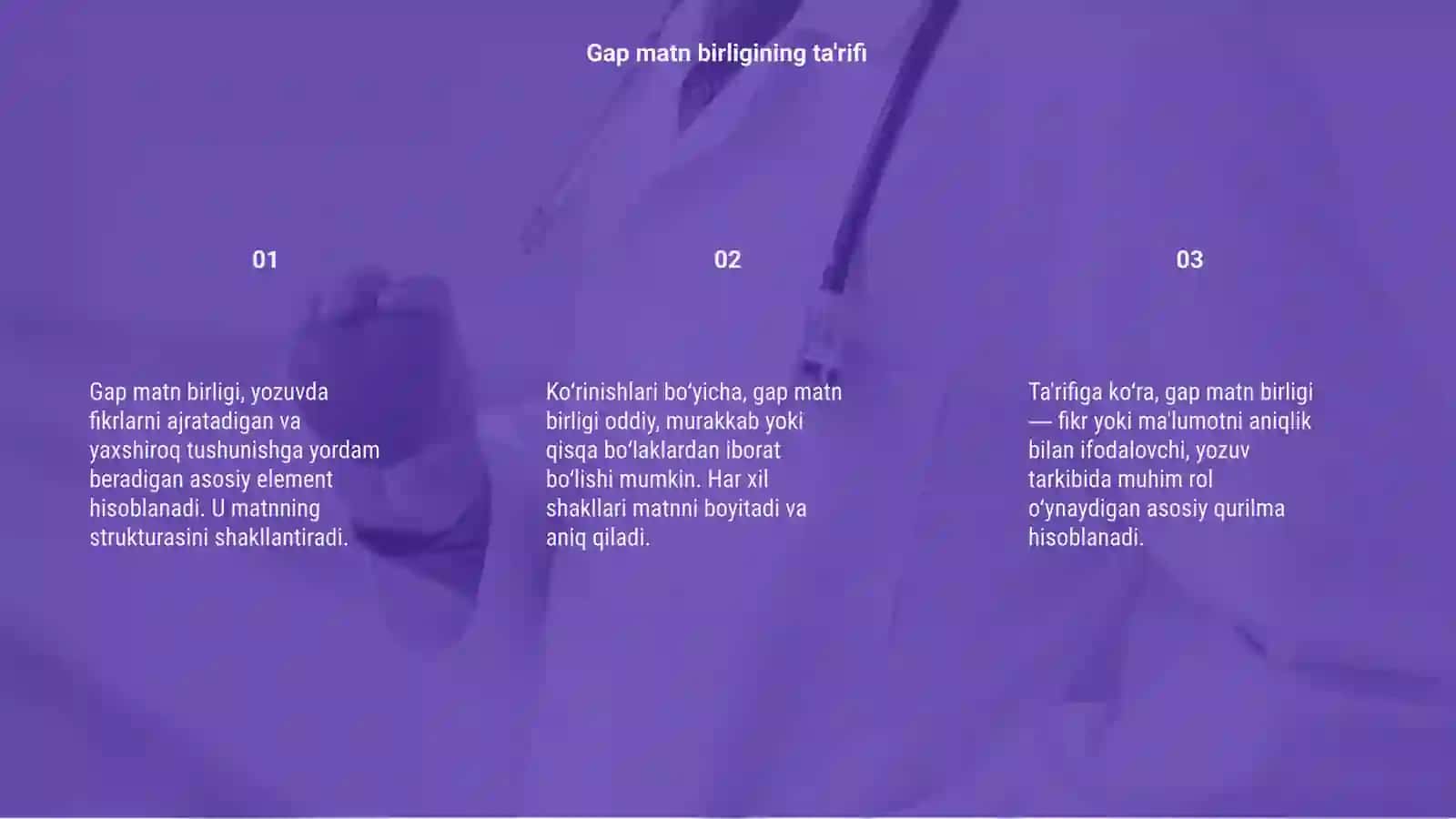 Gap matn birligi 3