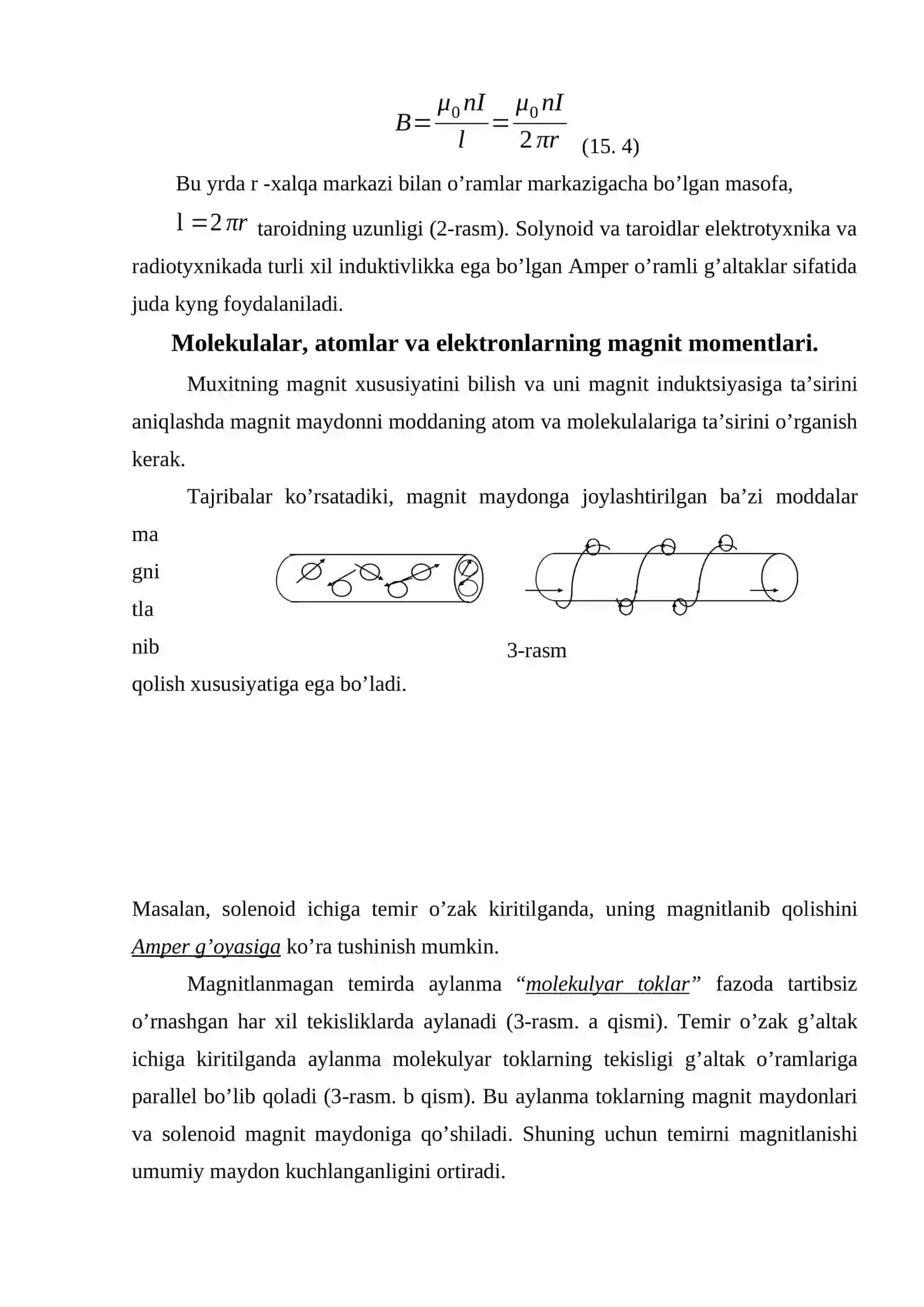 Magnit maydoni va moddaning magnit xossalari 3