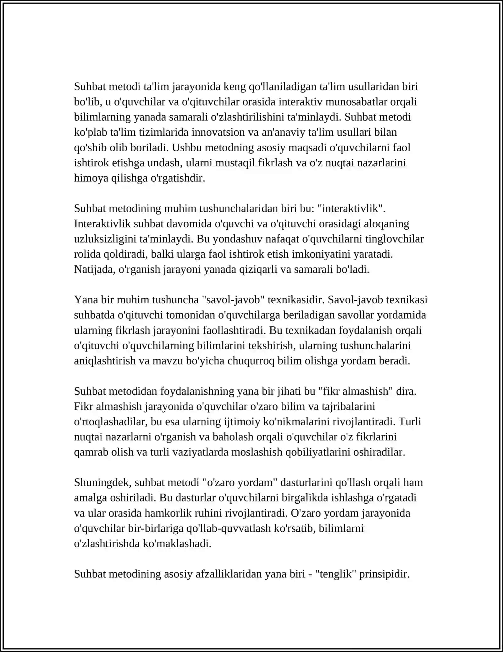 TEXNOLOGIYA DARSLARIDA SUHBAT METODI 3