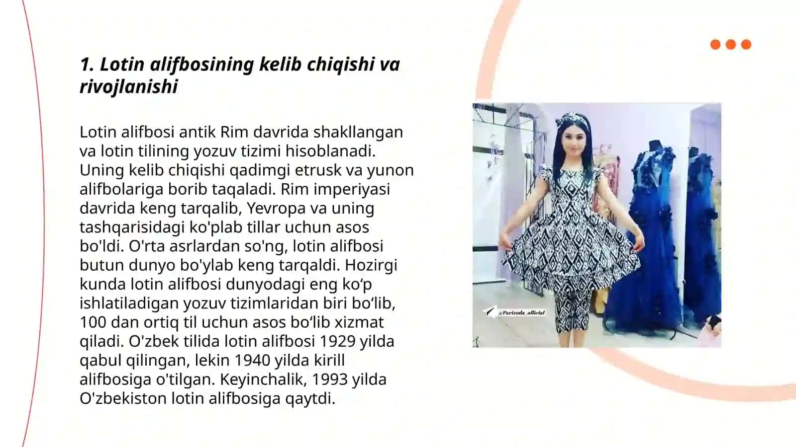 Zamonaviy tillarda lotinshunoslik 3
