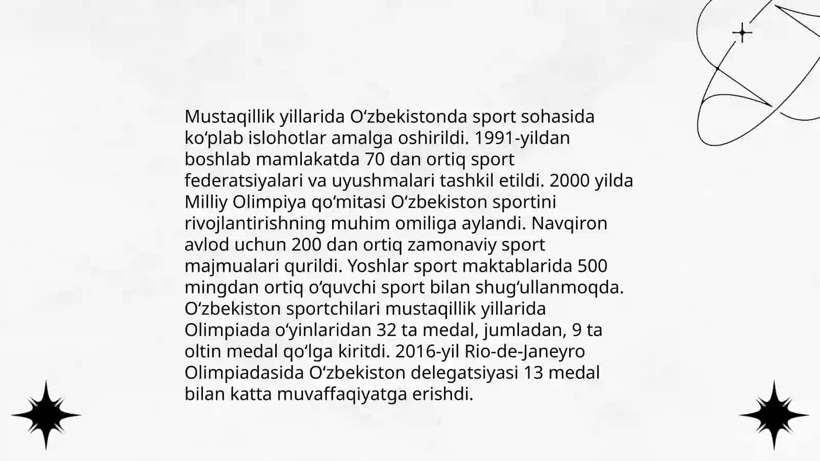 Mustaqillik yillarida sport 3