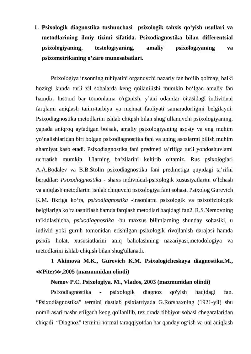 Psixodiagnostika va eksprimental psixologiya 3