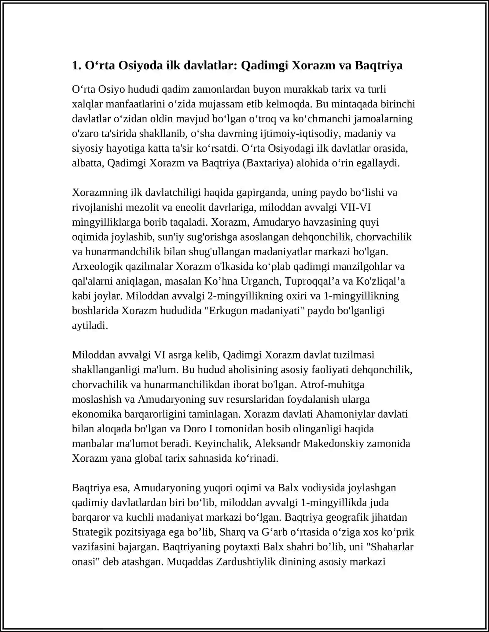 ÒZBEKISTON TARIX FANIDAN LOYIHA ISHI 3