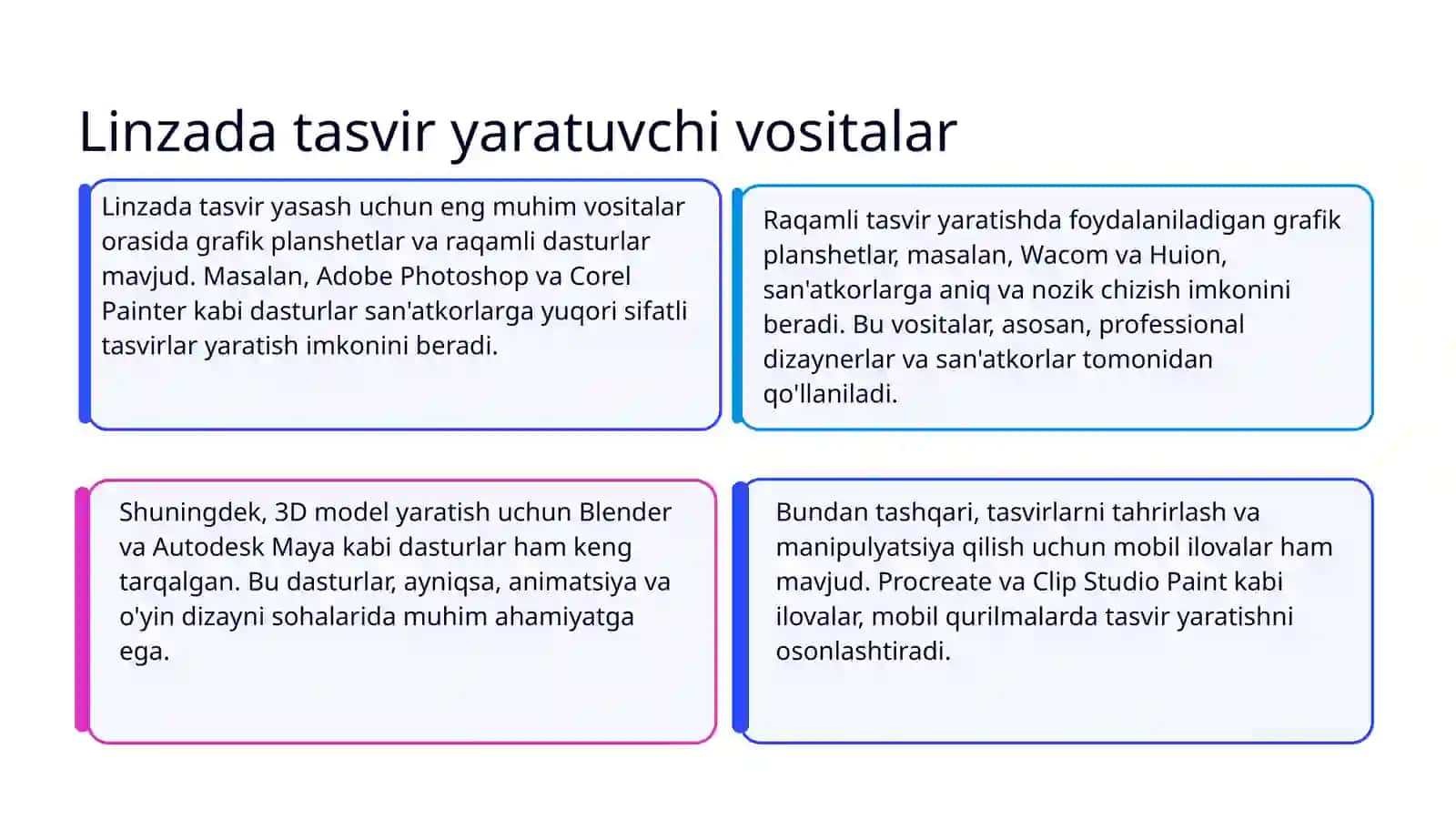 Linzada tasvir yasashni oʻrganish 3