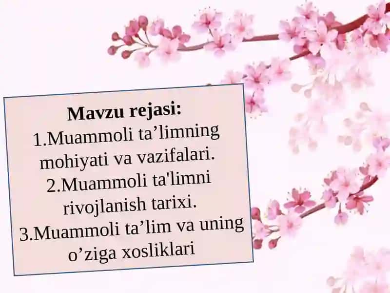 Muammoli ta’lim –rivojlantiruvchi ta’lim texnologiyasi 3