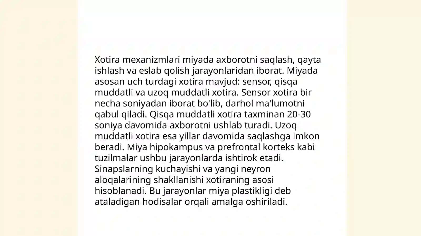 Xotira mexanizmlari 3
