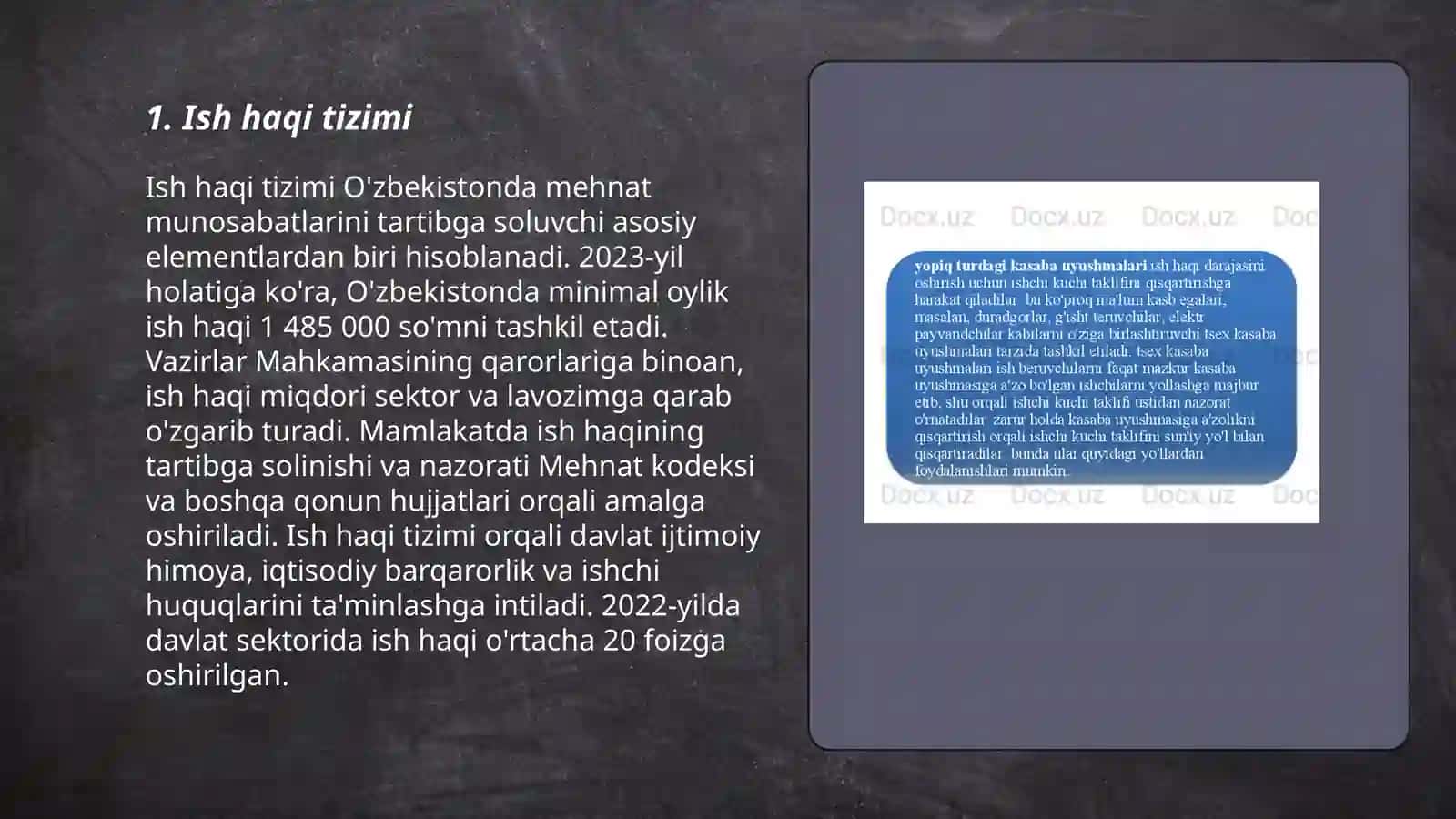 Ish haqi va mehnat munosabatlari 3