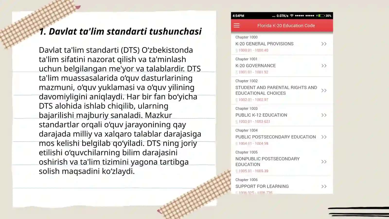 Davlat ta'lim standarti (DTS) 3