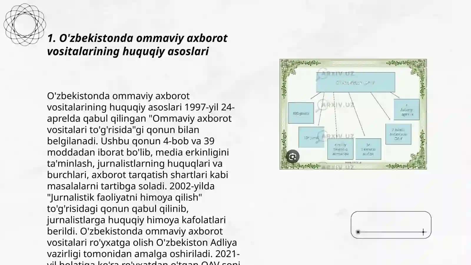 O'zbekiston Respublikasida ommaviy axborot vositalarining faoliyati 3