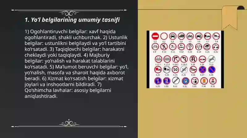 Yo‘l belgilari 3