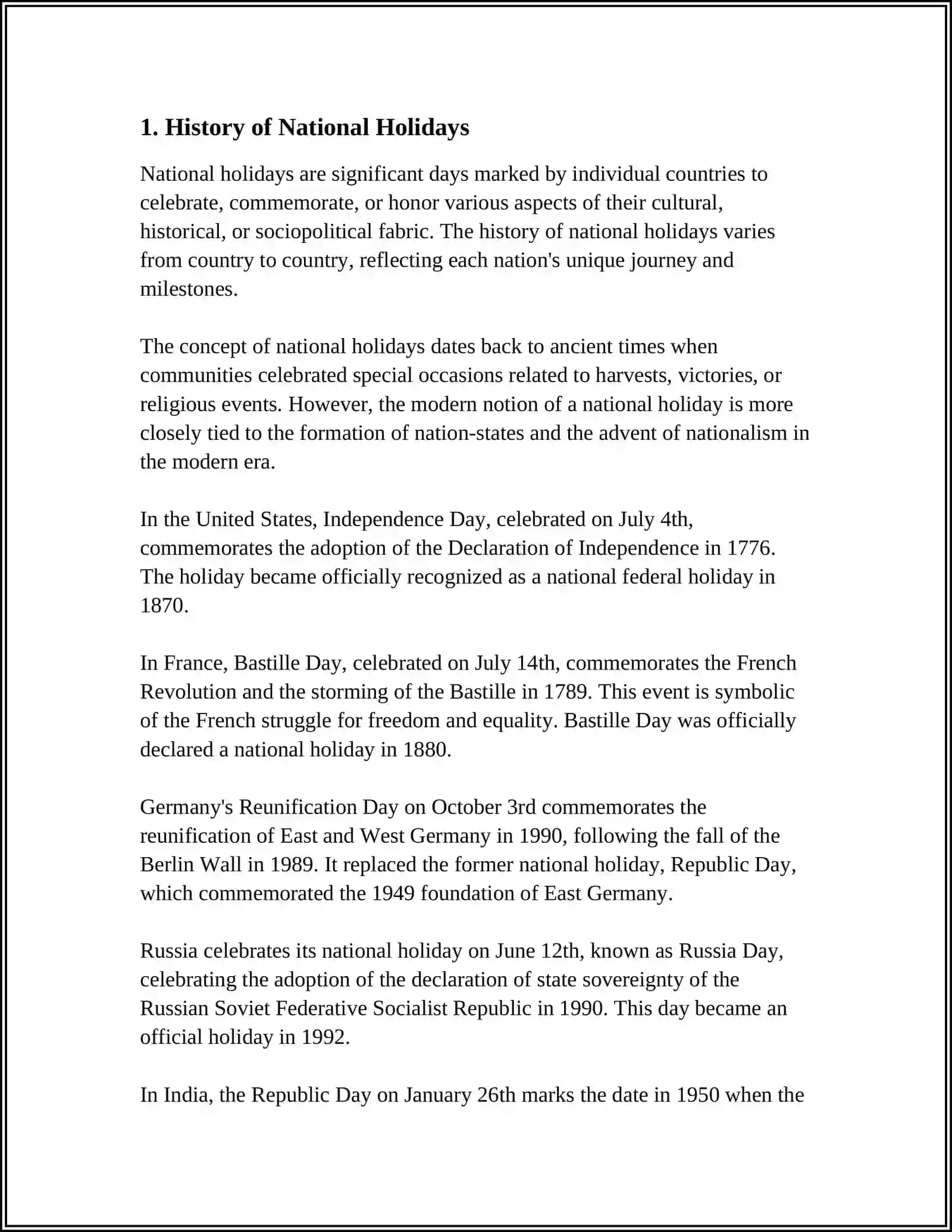 NATIONAL HOLIDAYS 3