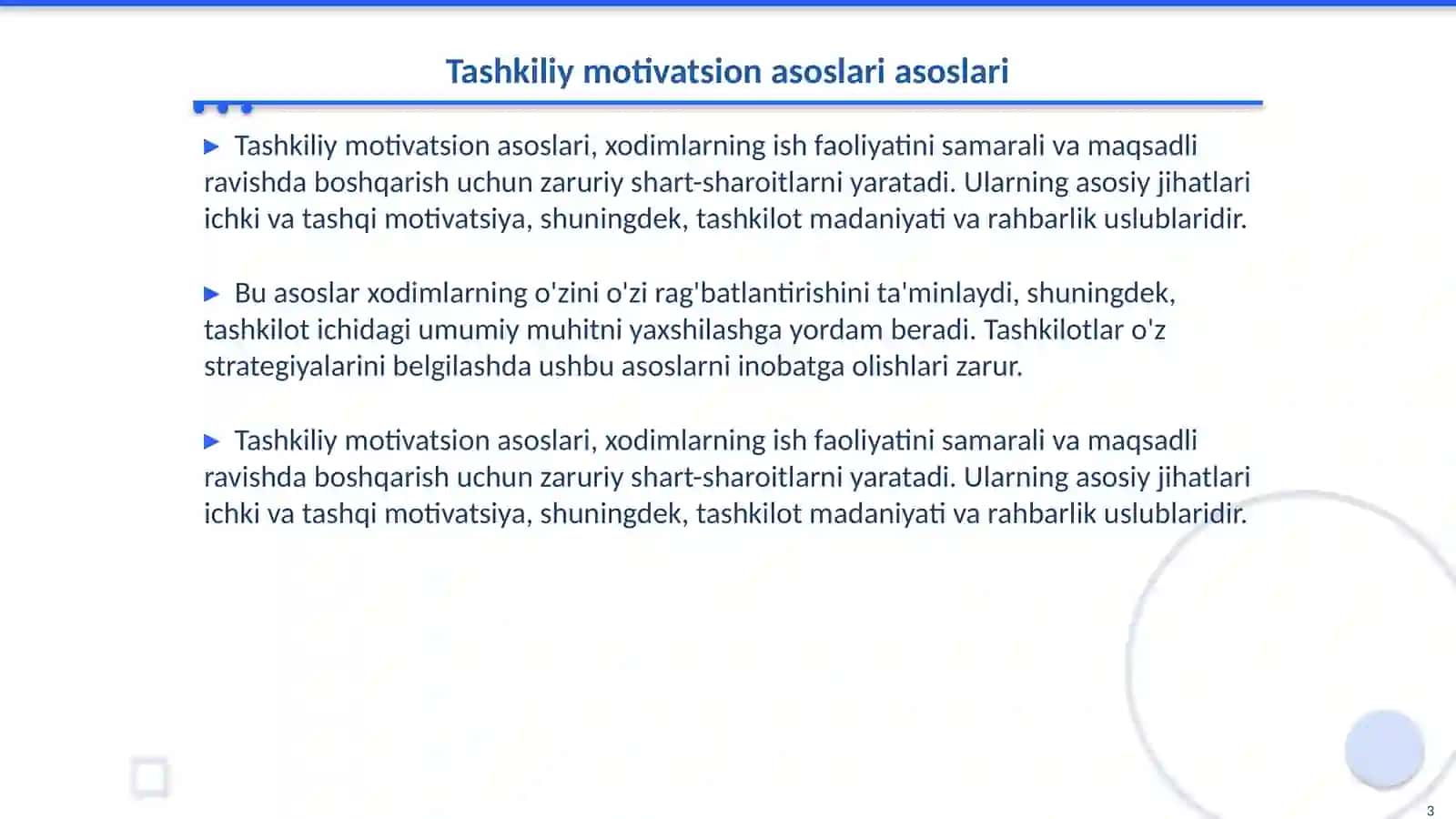Tashkiliy motivatsion asoslari 3