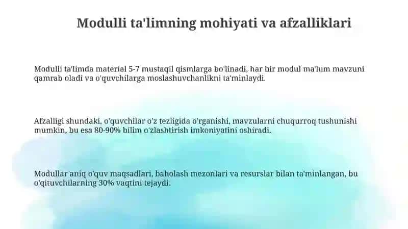 Modulli Geografiya O'qitish 3