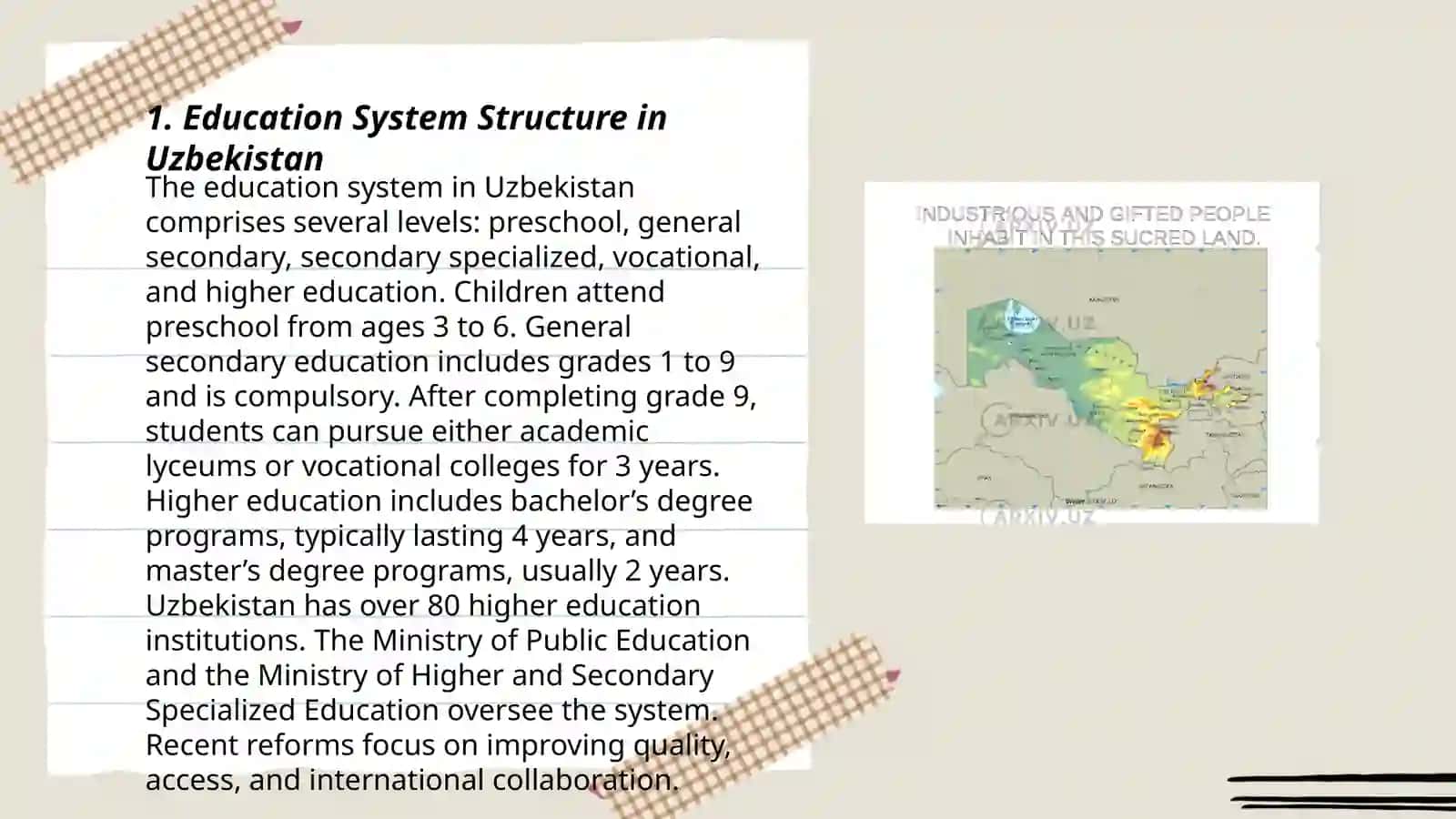Education System Structure in Uzbekistan 3