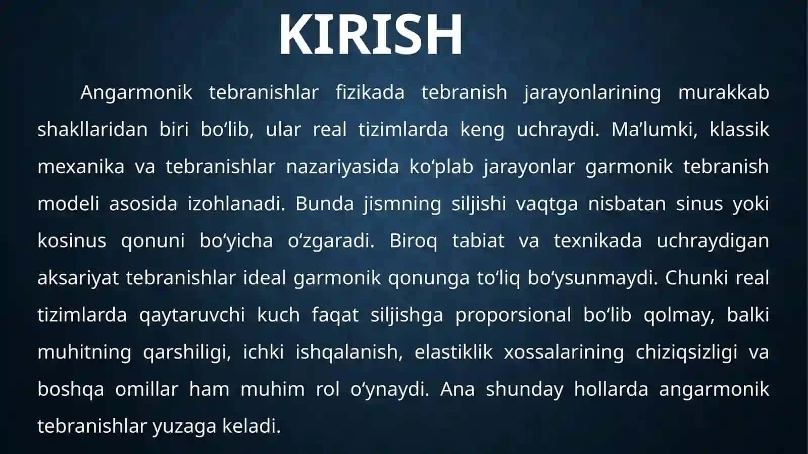 Angarmonik tebranishlar mavzusidagi 3