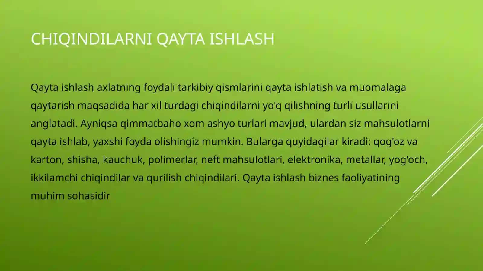 Chiqindilarni qayta ishlash va qurilish sohasida ishlatilishi 3
