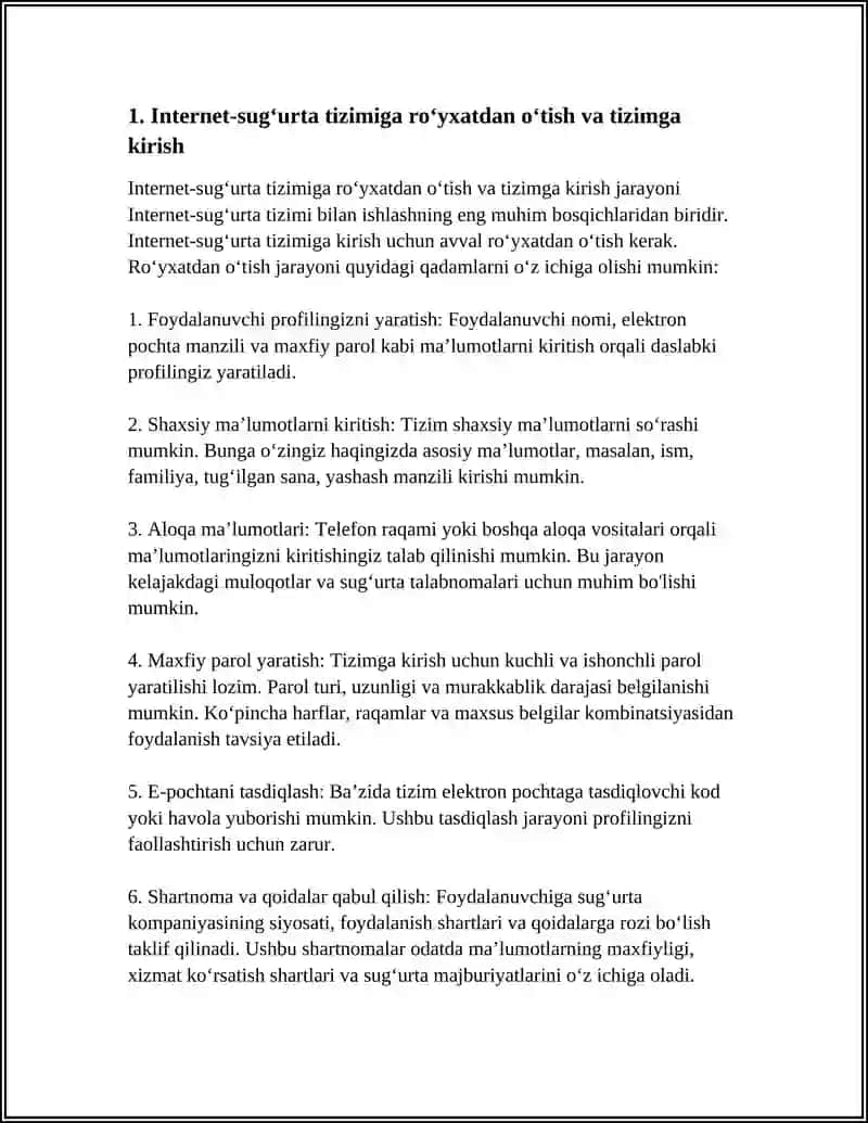 INTERNET-SUGʻURTA TIZIMI BILAN ISHLASH 3