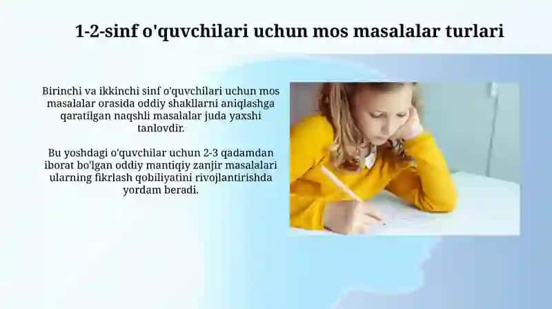 Mantiqiy masalalar 1-2-sinflar kesimida 3
