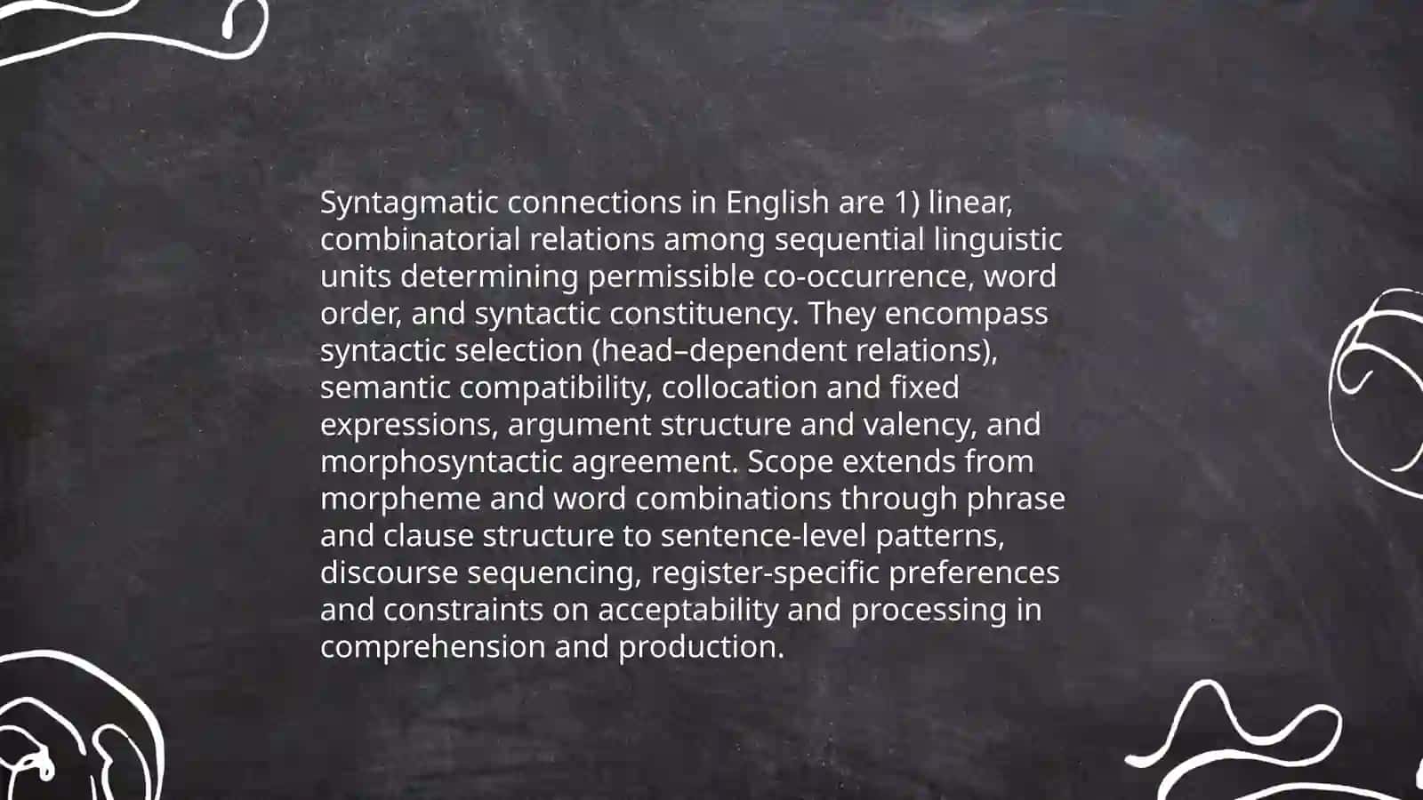 Syntagmatic connections of words 3