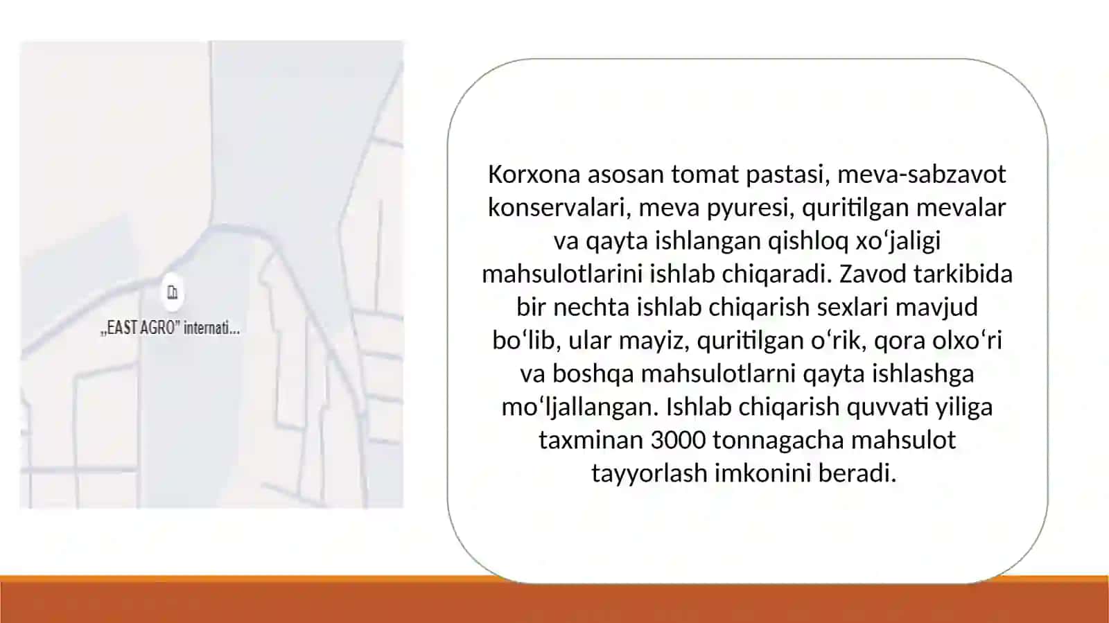 East Agro International MChJ konserva zavod 3