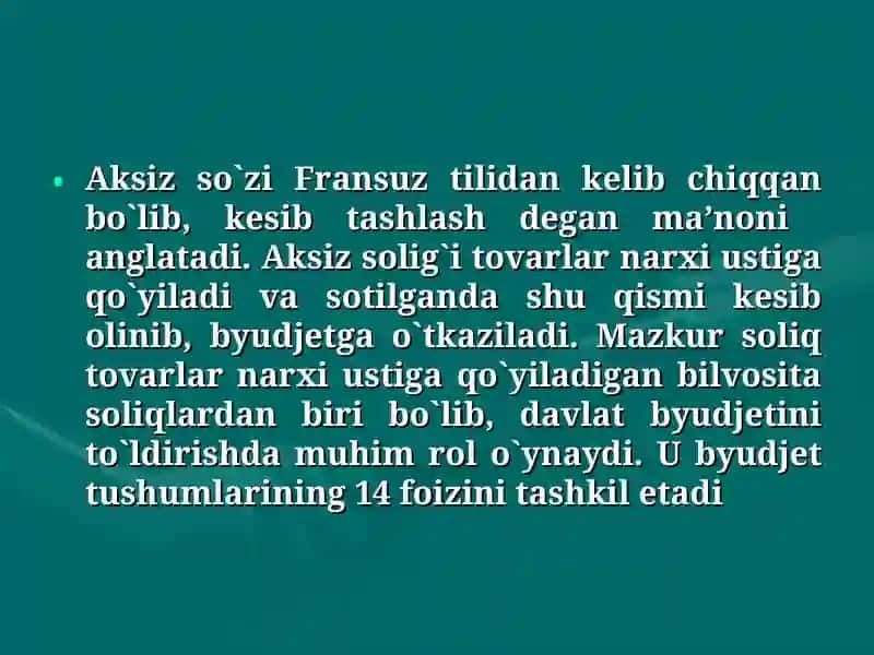 AKSIZ SOLIG`I 3