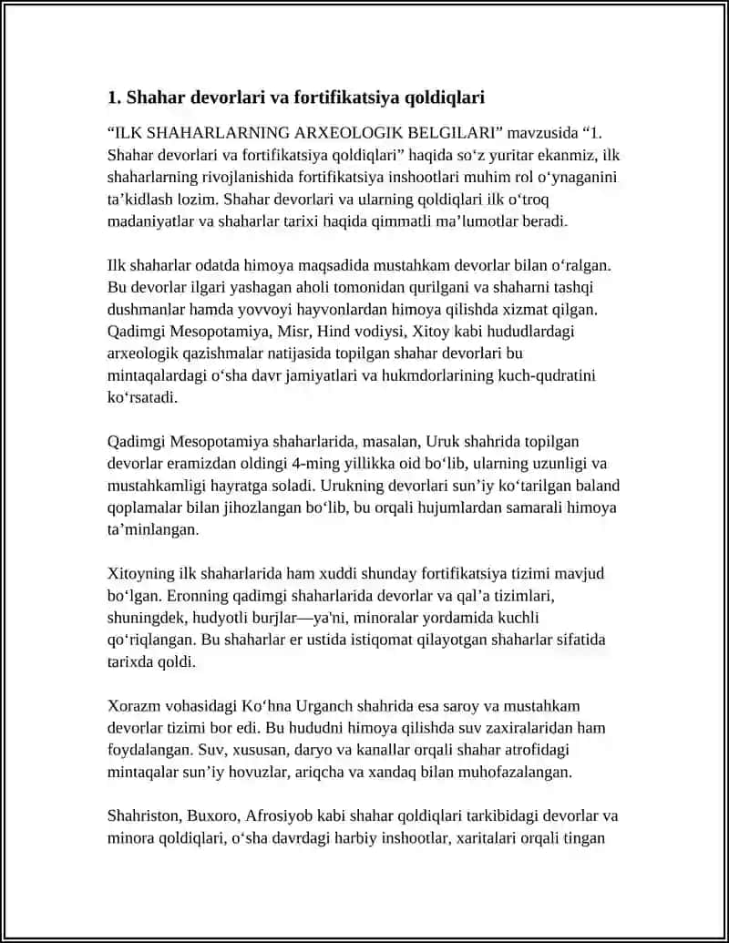 ILK SHAHARLARNING ARXEOLOGIK BELGILARI 3