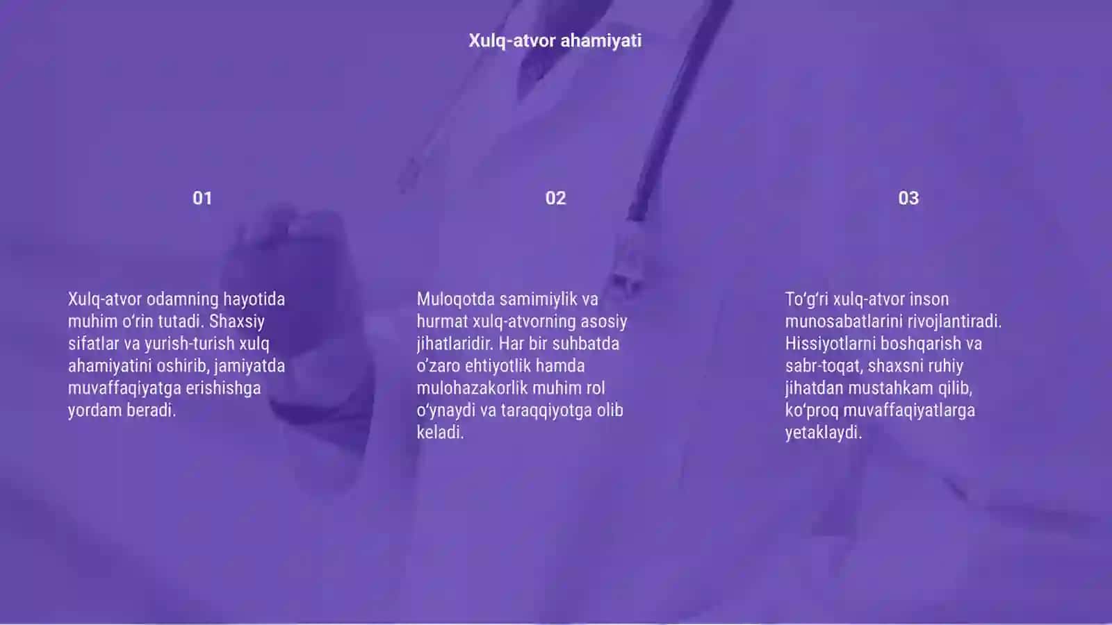 Xulq atvor boyicha maslahat 3