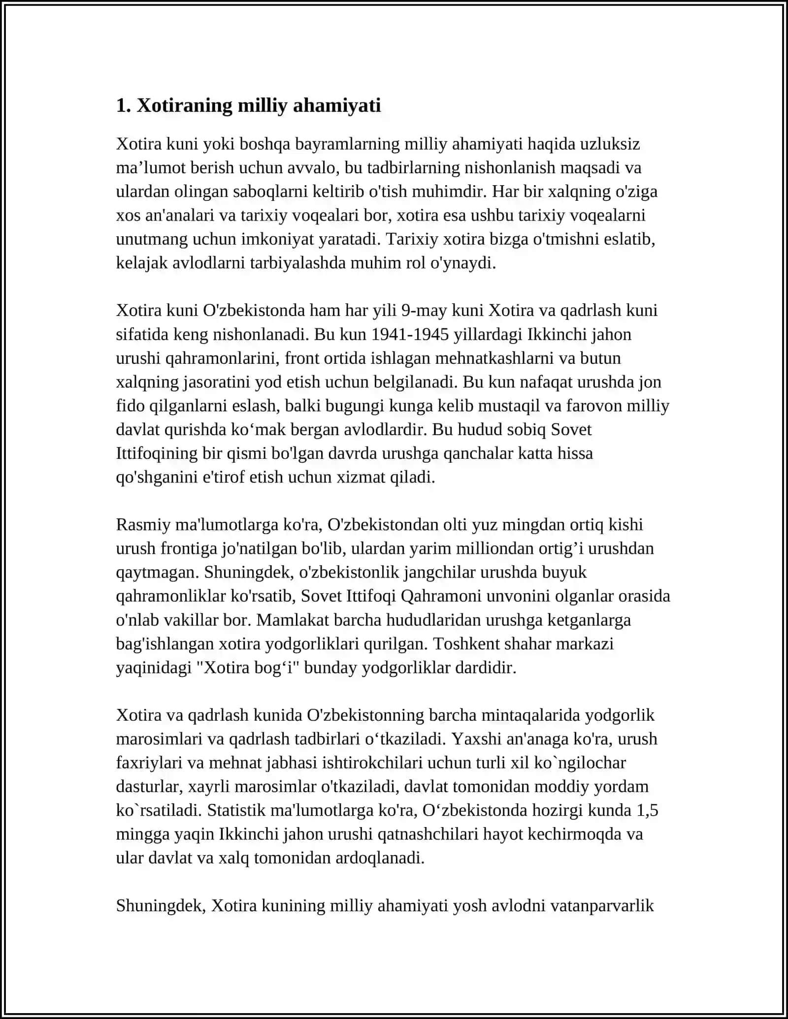 XOTIRA BUYUK QADRIYAT 3