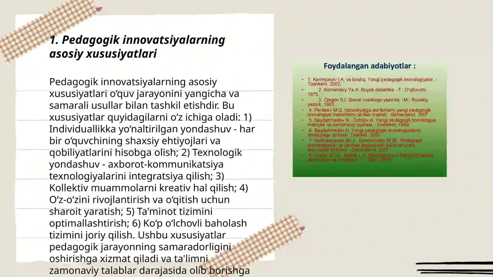 Pedagogik inavatsiyaning asosiy tushunchasi 3