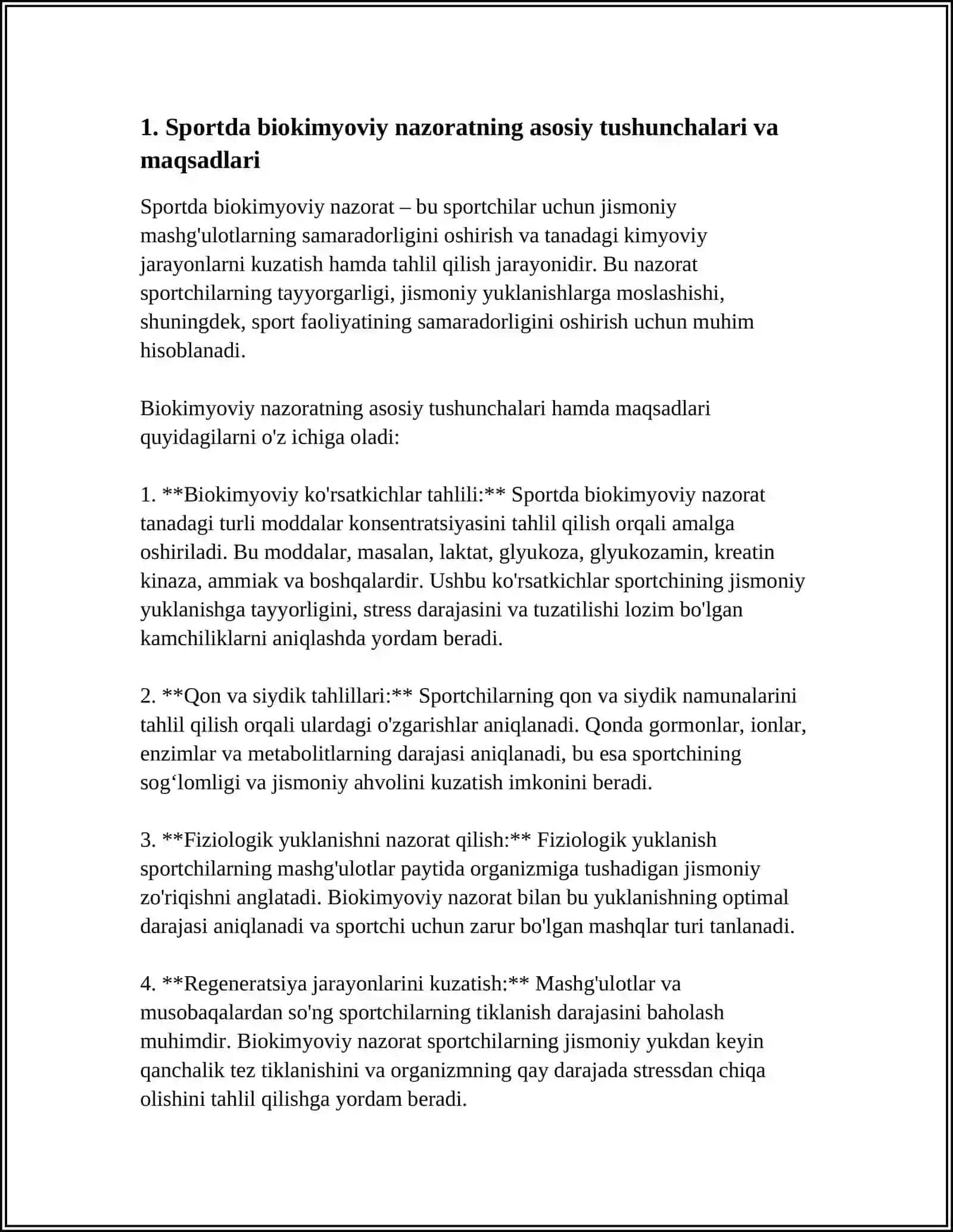 SPORTDA BIOKIMYOVIY NAZORAT 3
