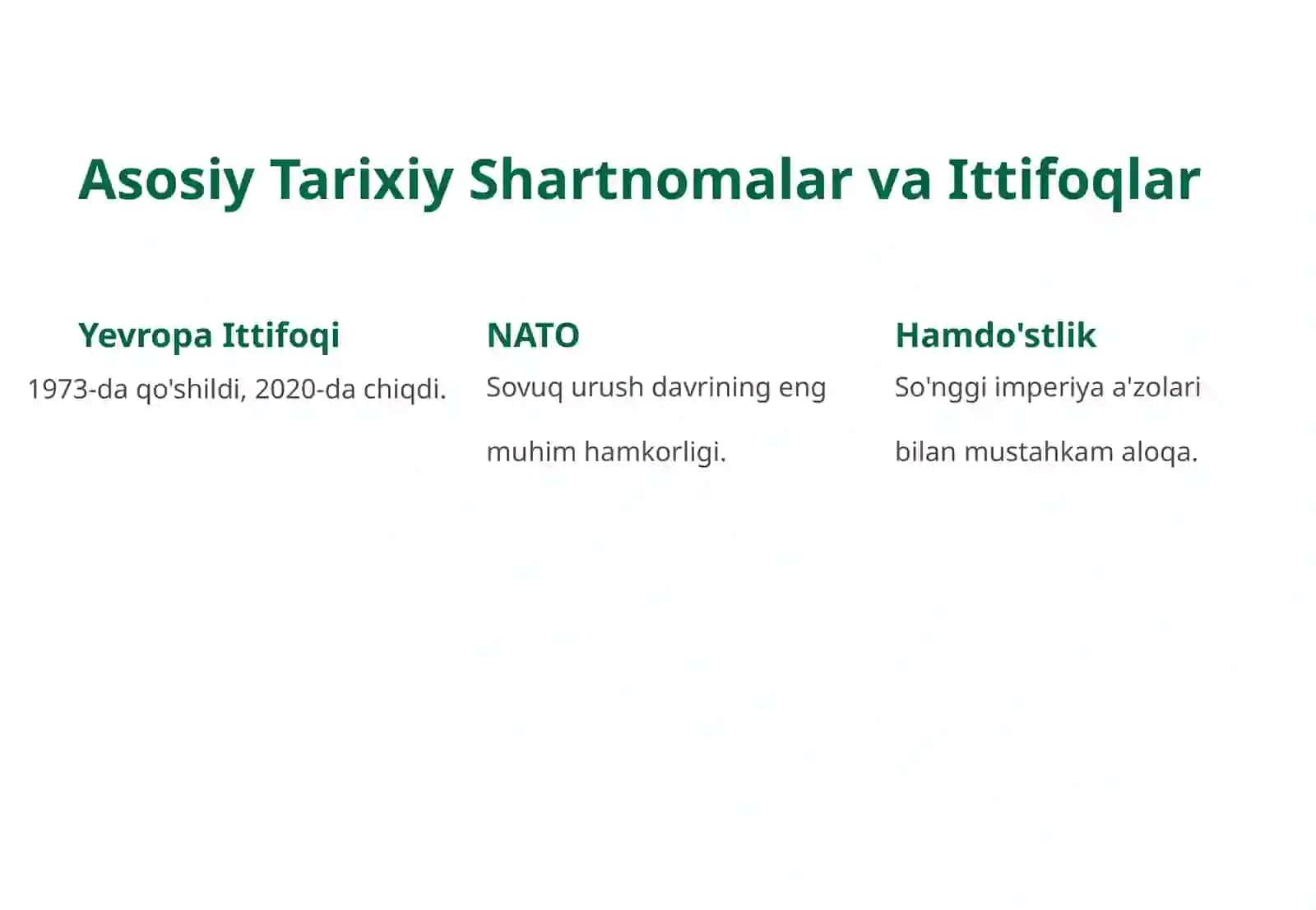 Buyuk Britaniyaning Diplomatik Aloqalari 3