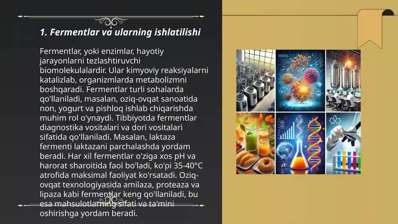 Fermentlar ishtirokidagi texnologik jarayonlar 3