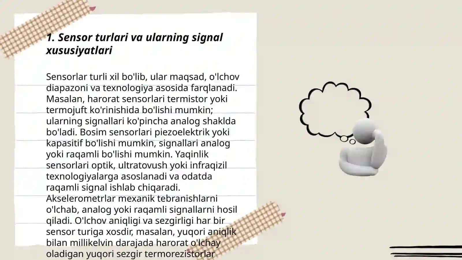 Sensor signallarining oʻzaro aloqadorligi 3