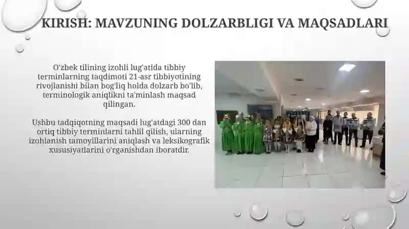 O'zbek tilining izohli lug'atida tibbiy terminlarning taqdimoti 3
