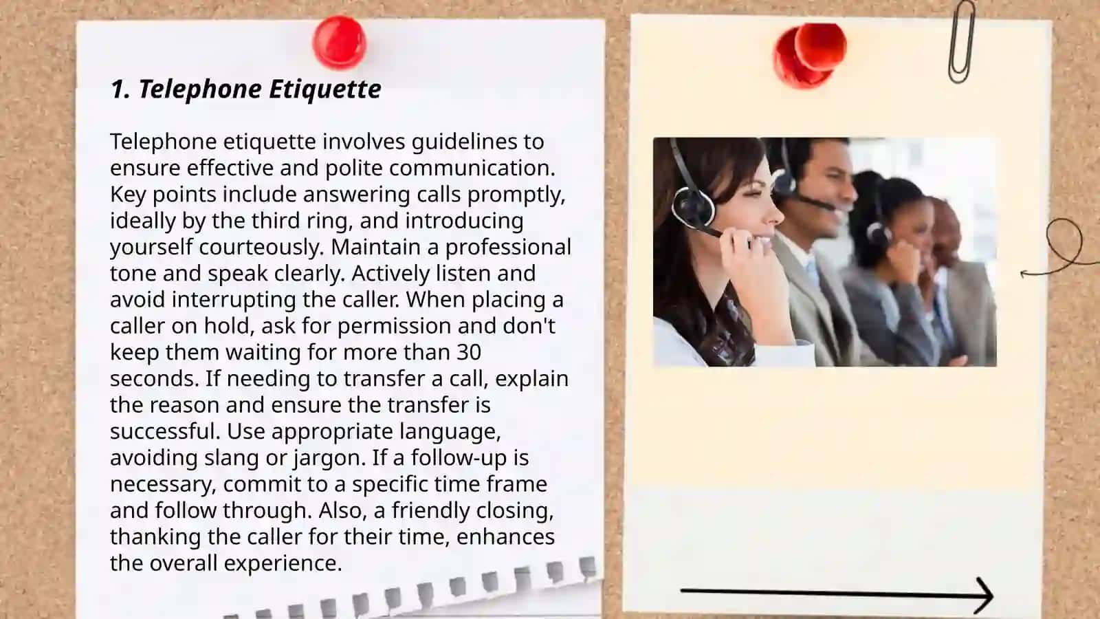 Telephoning & customer care 3