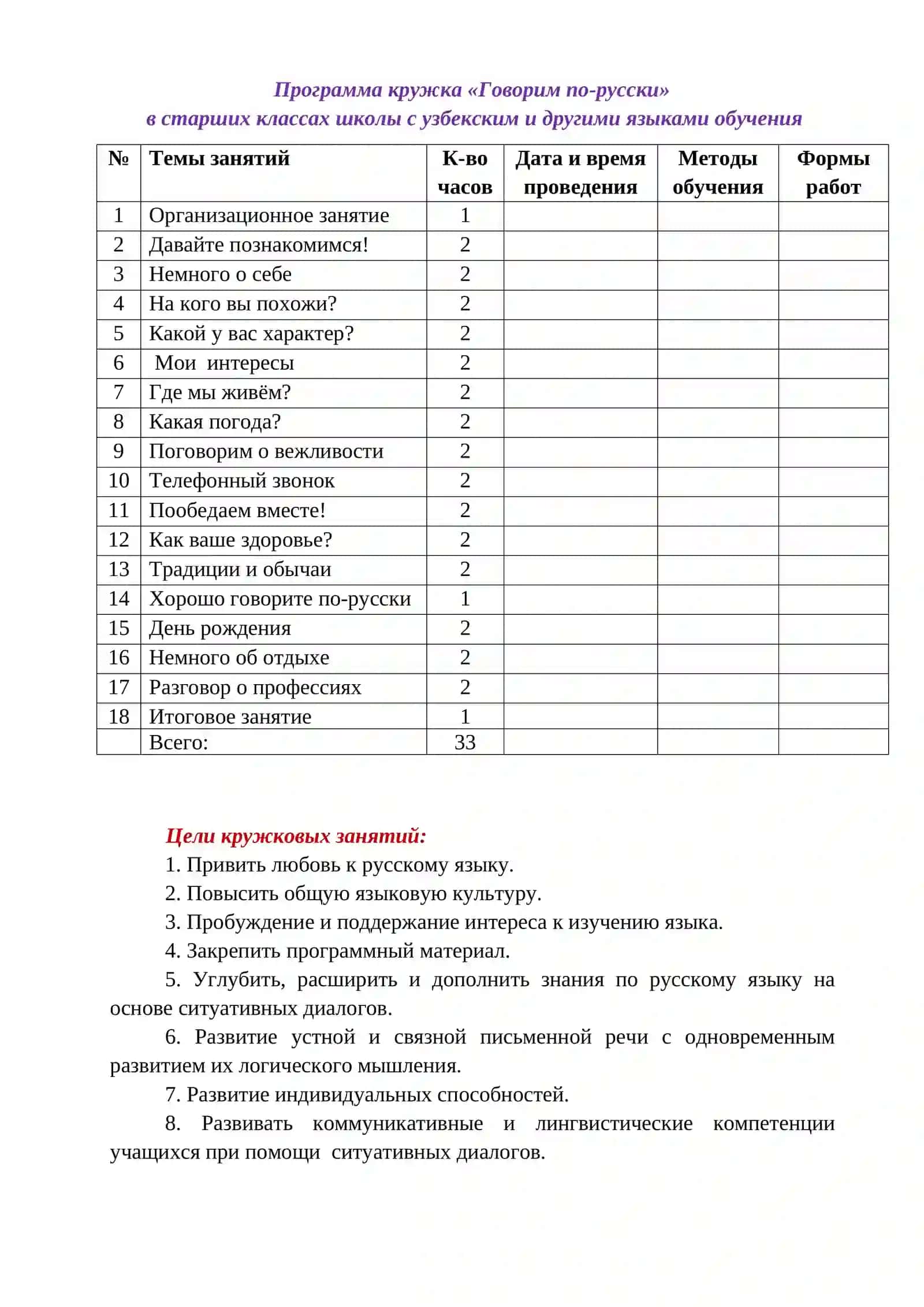КРУЖОК "ГОВОРИМ ПО-РУССКИ" 3