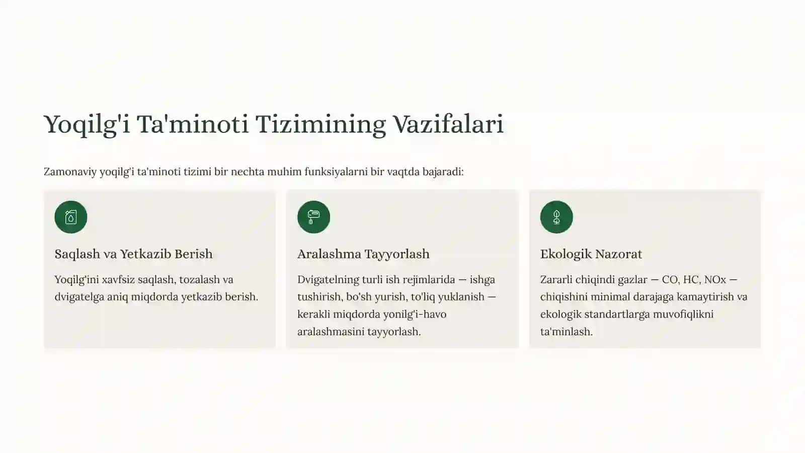 Benzinli Inyektorli Ta'minot Tizimlari 3