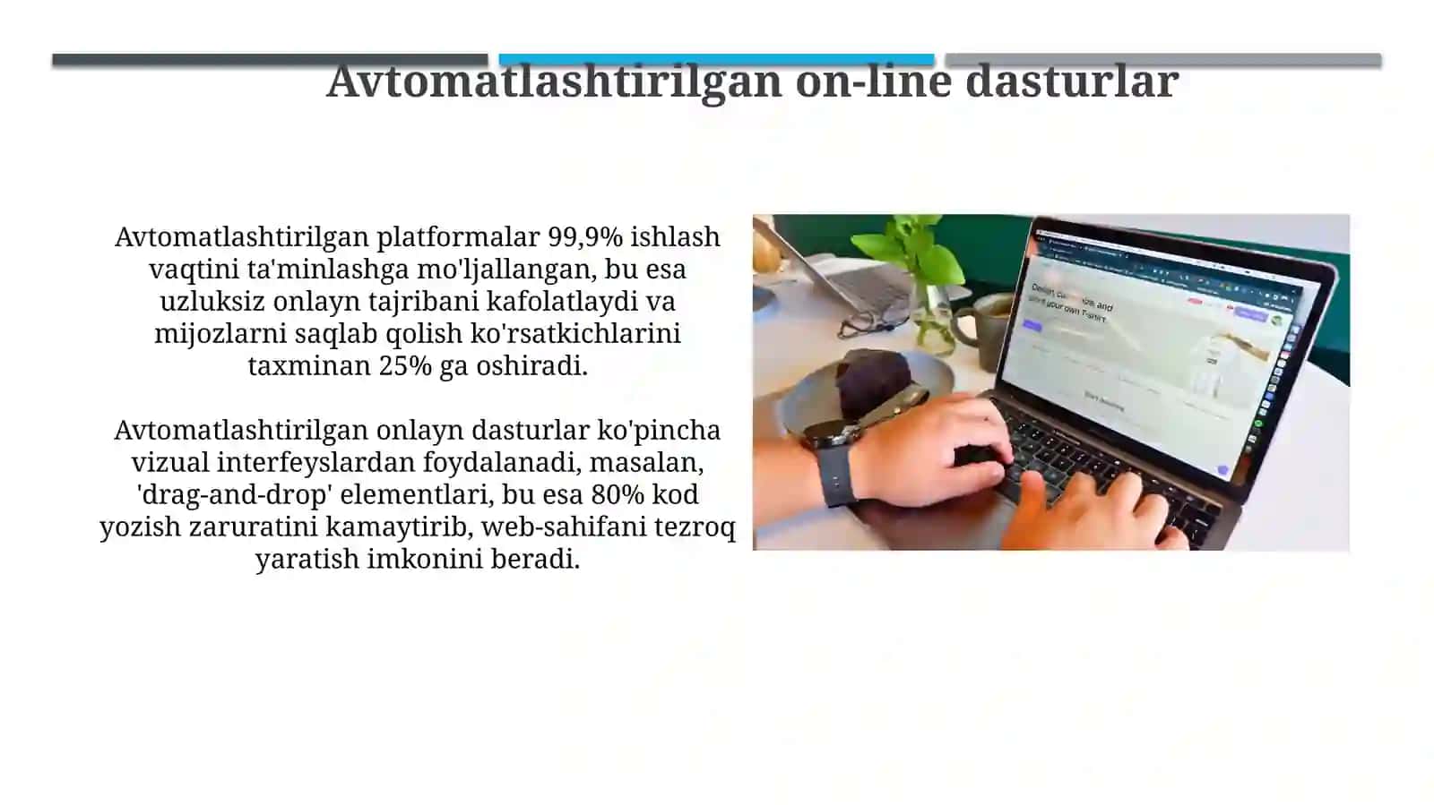 Avtomatlashtirilgan on-line dasturlar 3